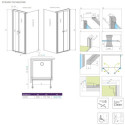 Ścianka boczna Eos DWD+S S3 80 13799450-01 Radaway