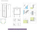 Drzwi Prysznicowe Eos DWD+2S 110 13799403-01 Radaway