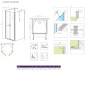 Drzwi Prysznicowe Eos DWD+2S 120 13799404-01 Radaway