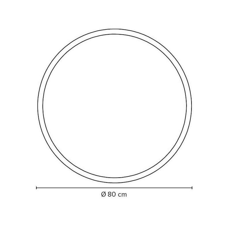 Lustro Okrągłe LED Moon FI80 Barwa Neutralna 302801/R2-S/BO-S/U-04S/LED-N Miior