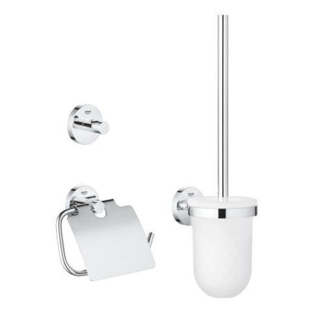 Essentials Zestaw Akcesoriów 3W1 Szczotka+ Wieszak+ Uchwyt Na Papier 40407001 Grohe