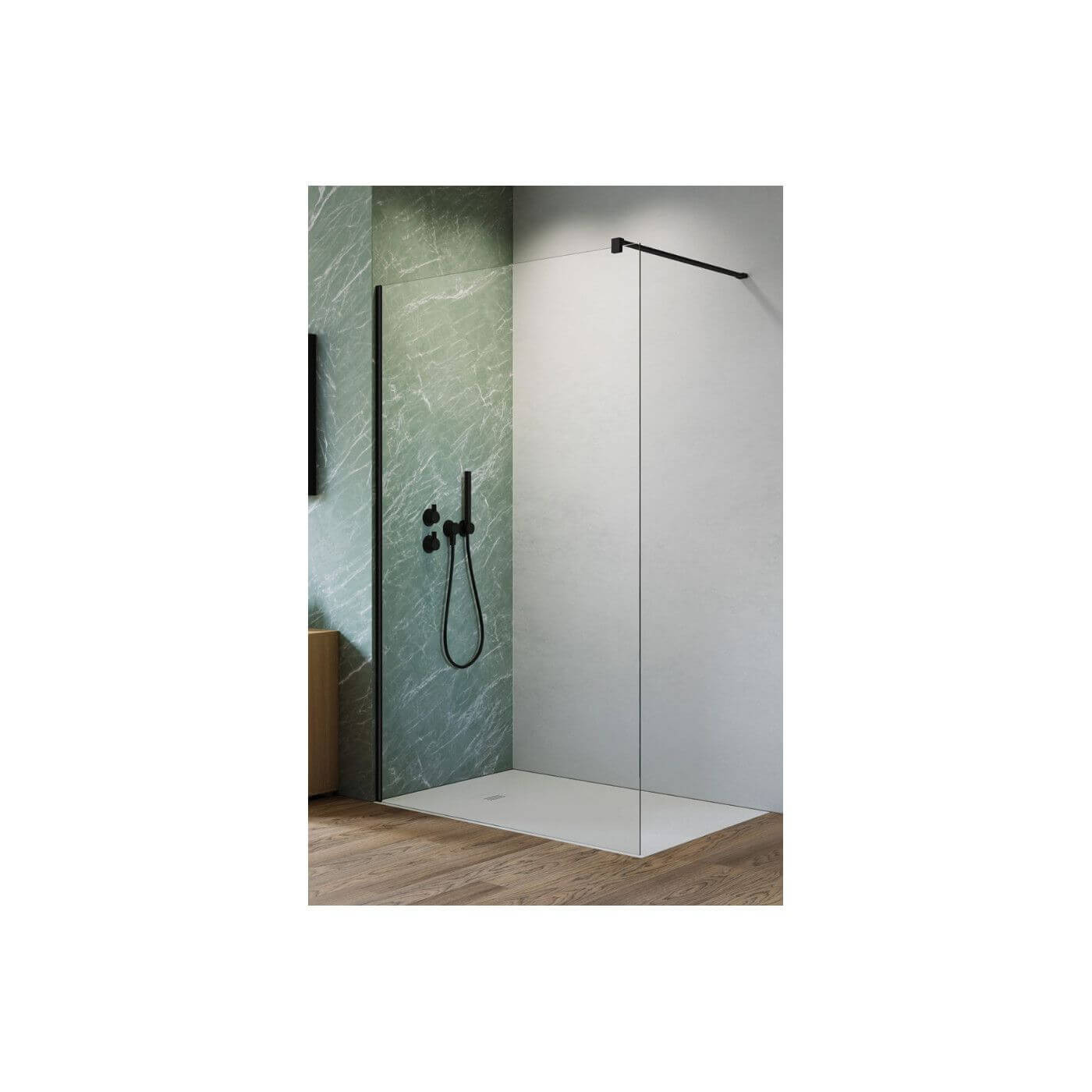 Kabina Nes Walk-In II 80 Czarna 10013080-54-01 Radaway