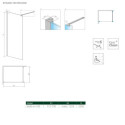 Kabina Nes Walk-In II 80 Czarna 10013080-54-01 Radaway