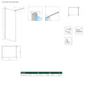 Kabina Nes Walk-In II 120 Czarna 10013120-54-01 Radaway