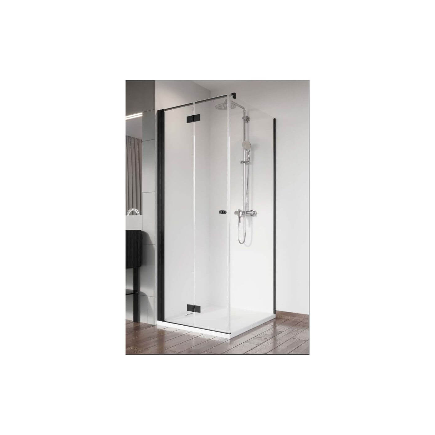 Drzwi Prysznicowe Nes KDJ B Czarne 80 Lewe 10025080-54-01L Radaway