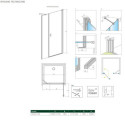 Drzwi Prysznicowe Nes DWS 140 Prawe 10028140-01-01R Radaway