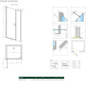 Drzwi Prysznicowe Nes DWS Czarne 120 Lewe 10028120-54-01L Radaway