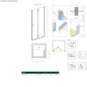 Drzwi Prysznicowe Nes DWB 80 Prawe 10029080-01-01R Radaway