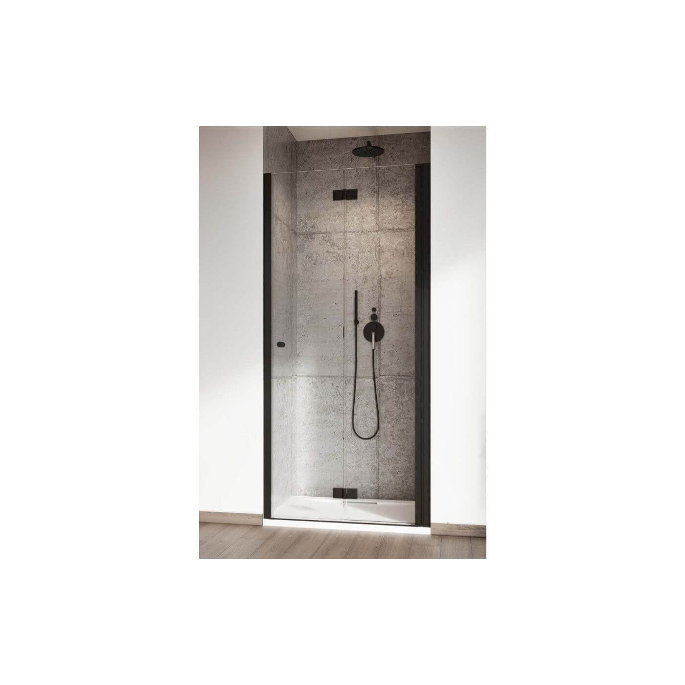 Drzwi Prysznicowe Nes DWB Czarne 80 Prawe 10029080-54-01R Radaway