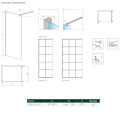 Kabina Nes Walk-In II 90 Czarna Factory 10013090-54-55 Radaway