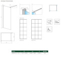 Kabina Nes Walk-In II 110 Czarna Factory 10013110-54-55 Radaway