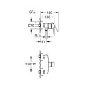 Bateria Prysznicowa Ścienna Start Czarny Mat 322792432 Grohe