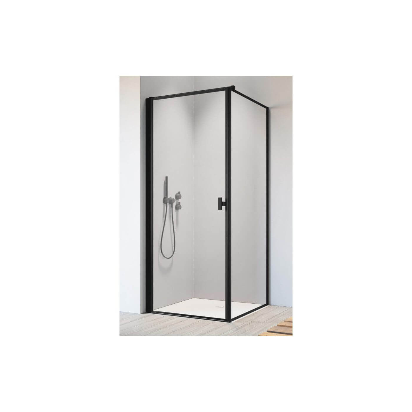 Drzwi Prysznicowe Nes 8 KDJ I Czarne 100 Lewe Frame 10072100-54-56L Radaway