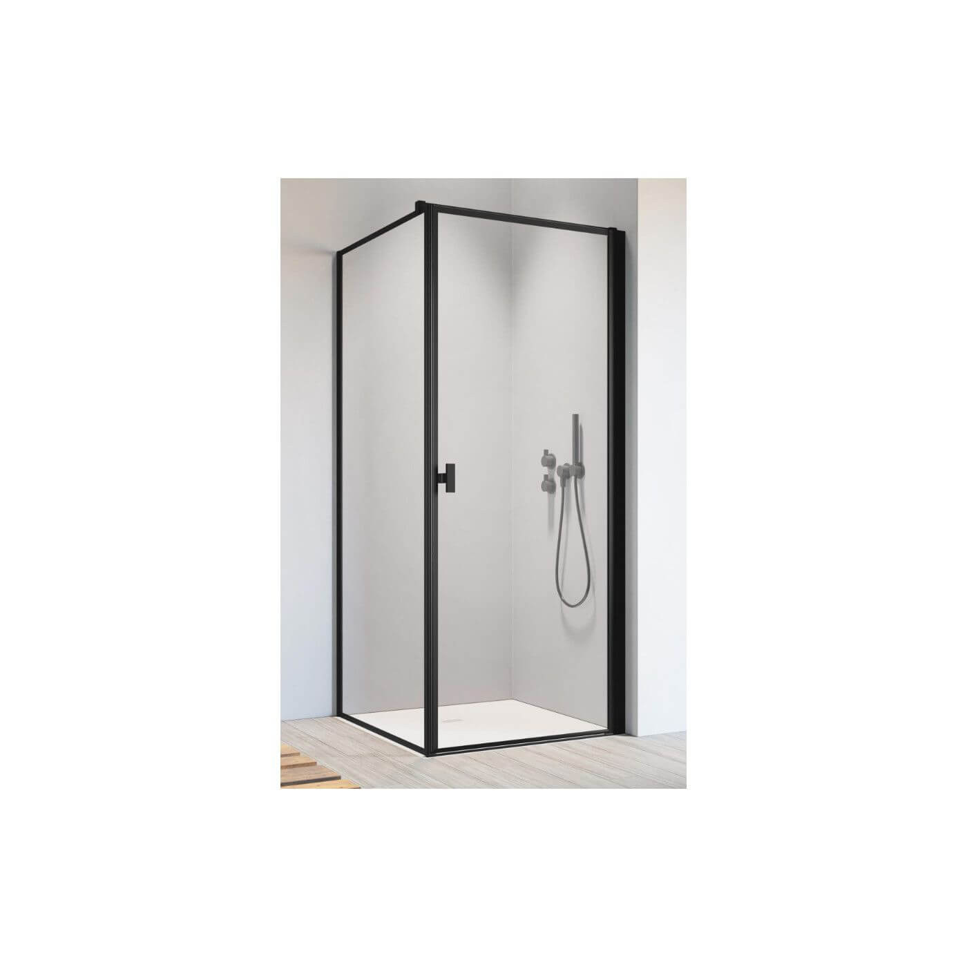 Drzwi Prysznicowe Nes 8 KDJ I Czarne 100 Prawe Frame 10072100-54-56R Radaway