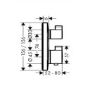 Bateria Termostatyczna Ecostat Square Element Zewnętrzny 15712000 Hansgrohe