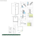 Drzwi Prysznicowe Nes KDJ I Czarne 80 Prawe Frame 10022080-54-56R Radaway