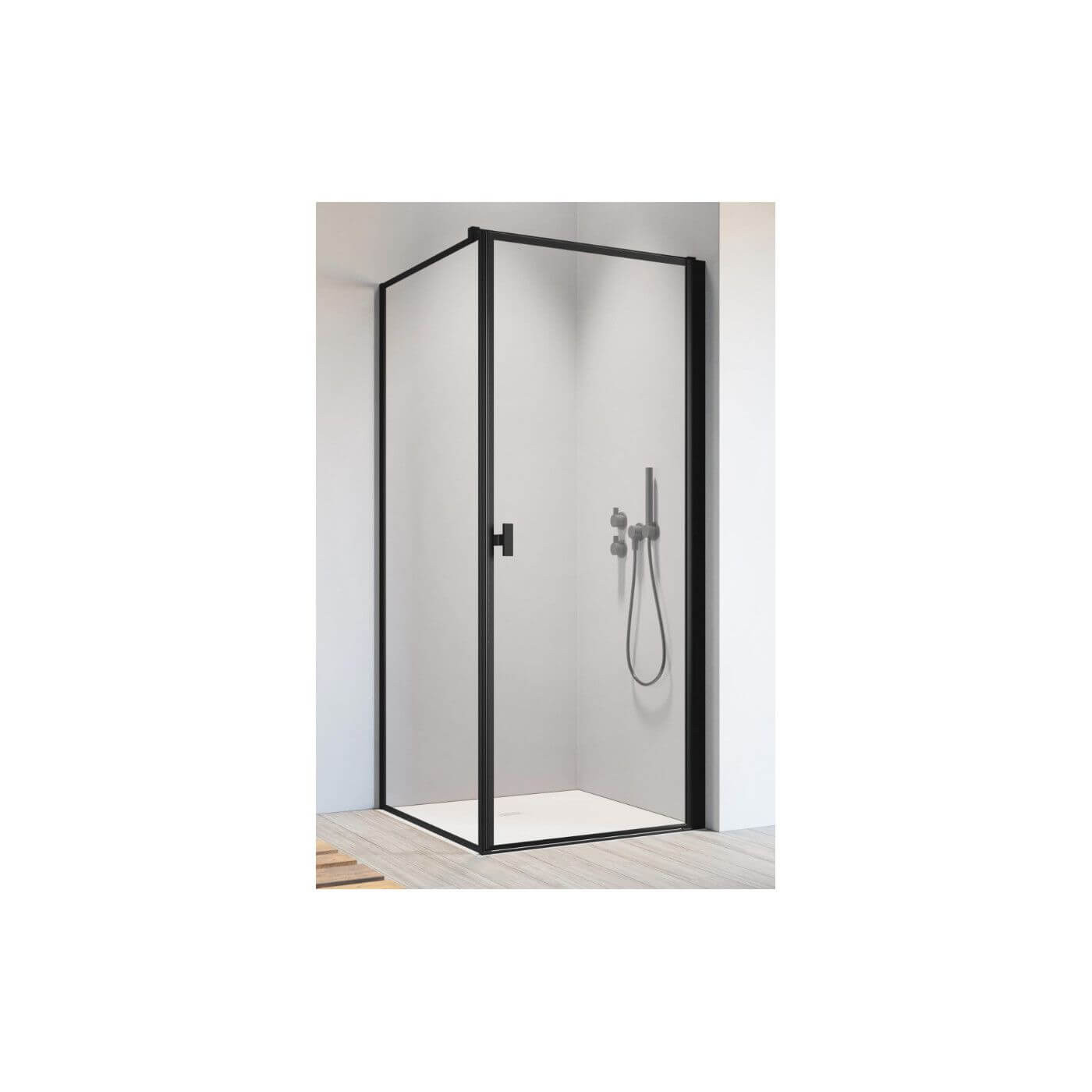 Ścianka Prysznicowa Nes 8 KDJ I Czarna S1 100 Frame 10089100-54-56 Radaway