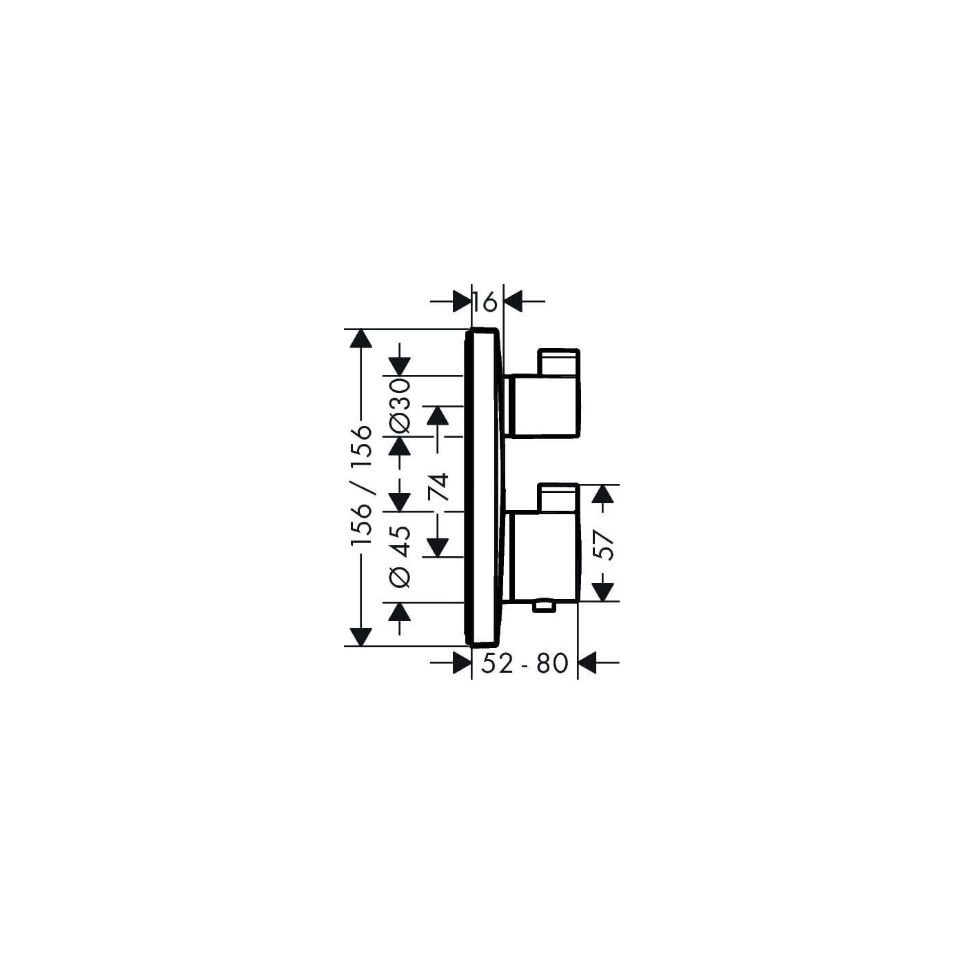 Bateria Termostatyczna Ecostat Square Chrom 15714000 Hansgrohe