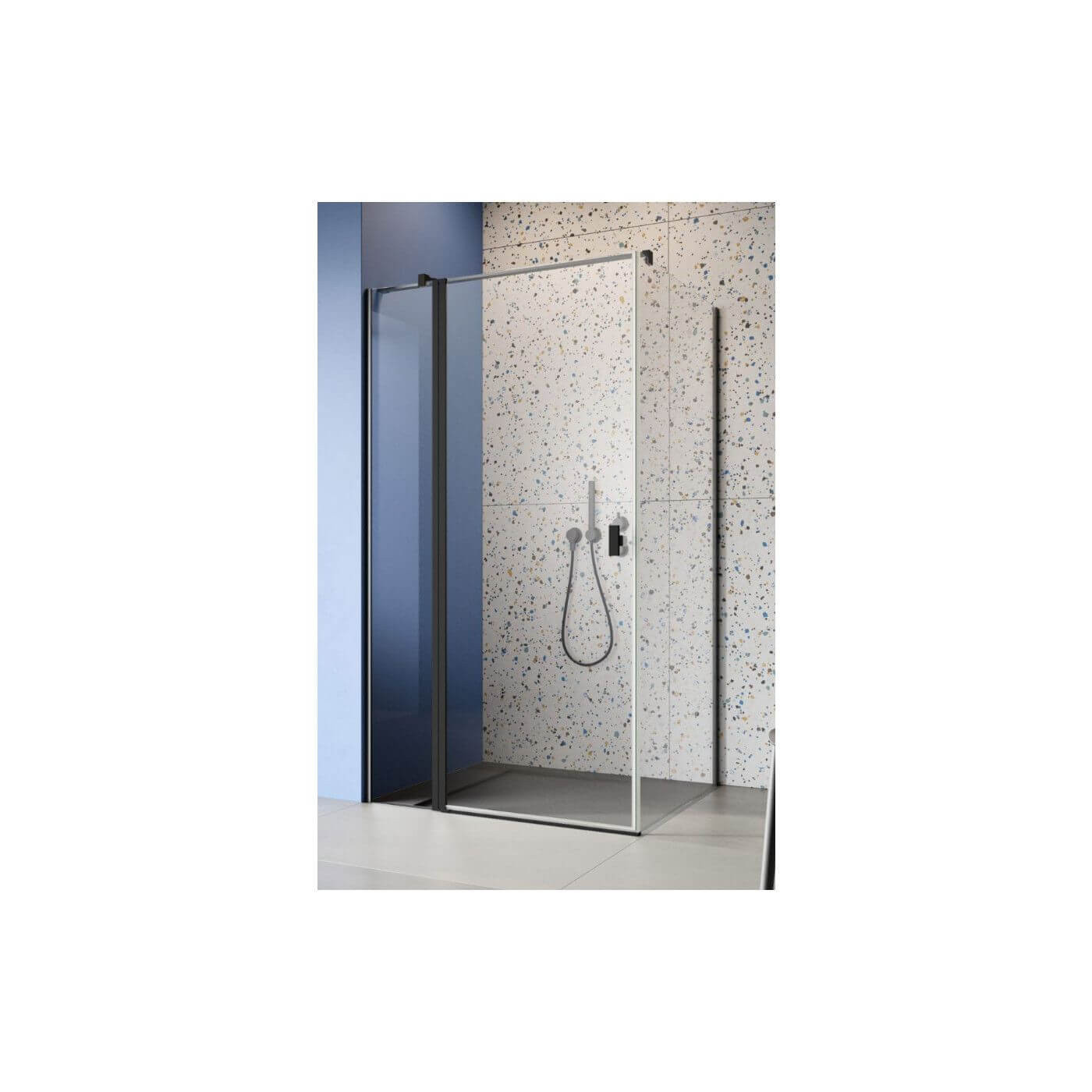 Drzwi Prysznicowe Nes 8 KDJ II Czarne 120 Lewe 10086120-54-01L Radaway
