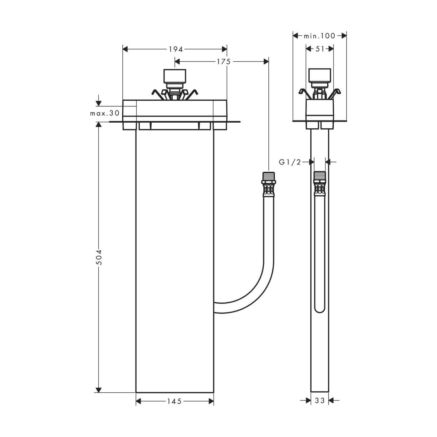 Zestaw Podtynkowy Sbox 13560180 Hansgrohe