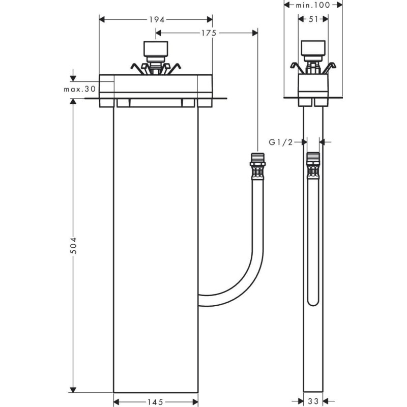 Zestaw Podtynkowy Sbox 13560180 Hansgrohe