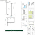 Drzwi Prysznicowe Nes 8 DWD+2S Czarne 80 10082180-54-01 Radaway