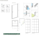 Drzwi Prysznicowe Nes 8 DWJ I Czarne 70 Prawe Factory 10076070-54-55R Radaway