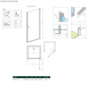 Drzwi Prysznicowe Nes 8 DWJ I Czarne 90 Prawe Frame 10076090-54-56R Radaway
