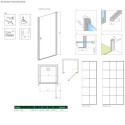 Drzwi Prysznicowe Nes DWJ I Czarne 80 Prawe Factory 10026080-54-55R Radaway