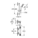 Bateria Prysznicowa Grohtherm 1000 Chrom 34834001 Grohe