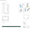 Drzwi Prysznicowe Nes DWJS 130 Lewe 10038130-01-01L Radaway