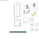 Drzwi Prysznicowe Nes 8 DWB 70 Prawe 10079070-01-01R Radaway