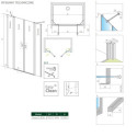 Drzwi Prysznicowe Nes 8 DWD II Czarne 830 10081083-54-01 Radaway