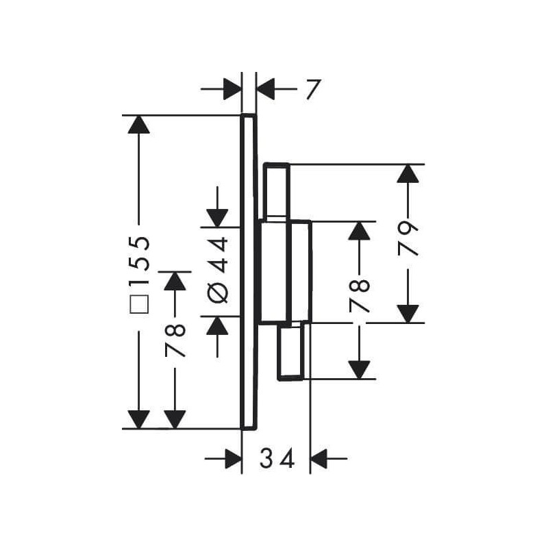 Bateria Prysznicowa Duoturn E Czarny Mat 75417670 Hansgrohe