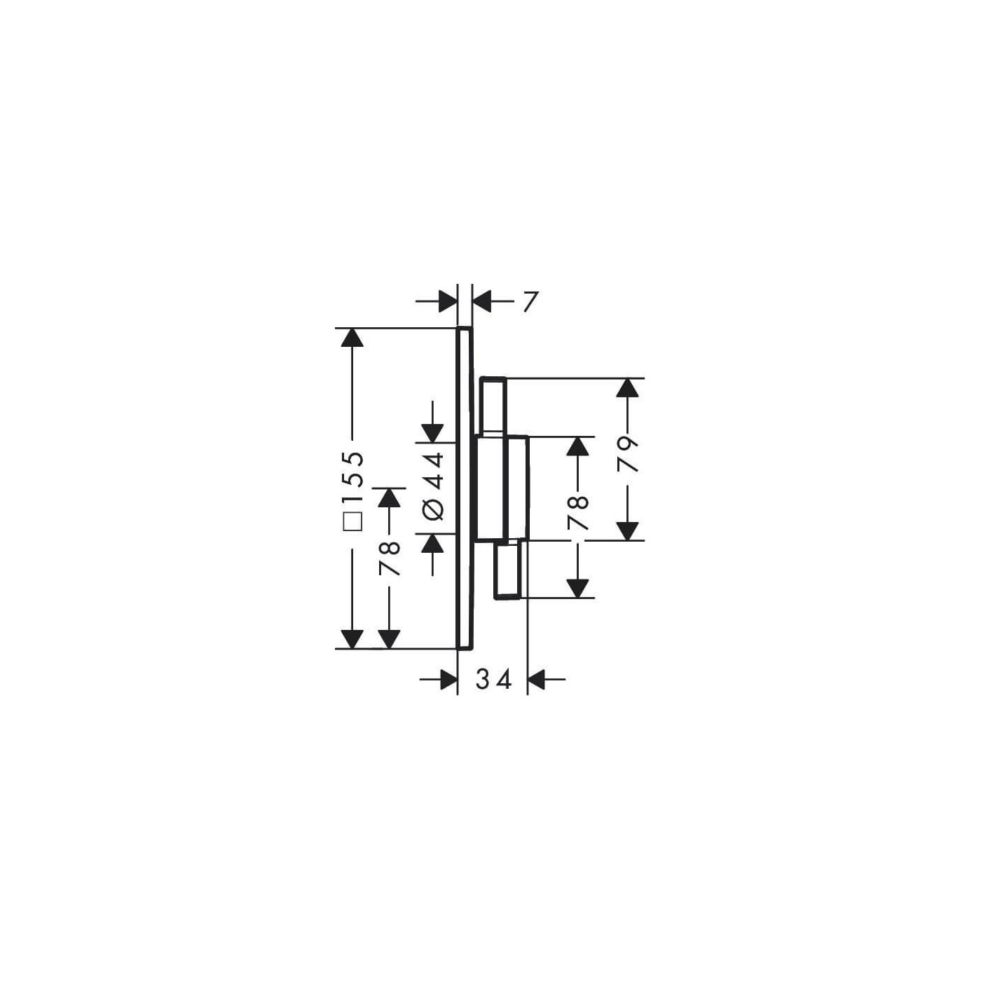 Bateria Prysznicowa Duoturn E Biały Mat 75417700 Hansgrohe