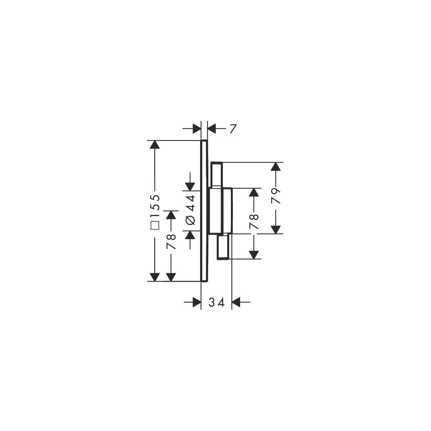 Bateria Prysznicowa Duoturn Q Czarny Mat 75414670 Hansgrohe