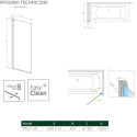 Parawan Nes 8 PNJ 50 Czarny Lewy Frame Nes 8 10061050-54-56L Radaway