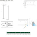 Parawan Nes 8 PNJ 70 Czarny Lewy Frame Nes 8 10061070-54-56L Radaway