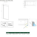 Parawan Nes 8 PNJ 100 Czarny Lewy Frame Nes 8 10061100-54-56L Radaway
