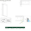 Parawan Nes PNJ 60 Czarny Lewy Frame Nes 10011060-54-56L Radaway