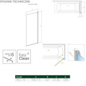 Parawan Nes PNJ 70 Czarny Prawy Frame Nes 10011070-54-56R Radaway