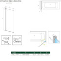 Parawan Nes PNJ 90 Czarny Lewy Frame Nes 10011090-54-56L Radaway