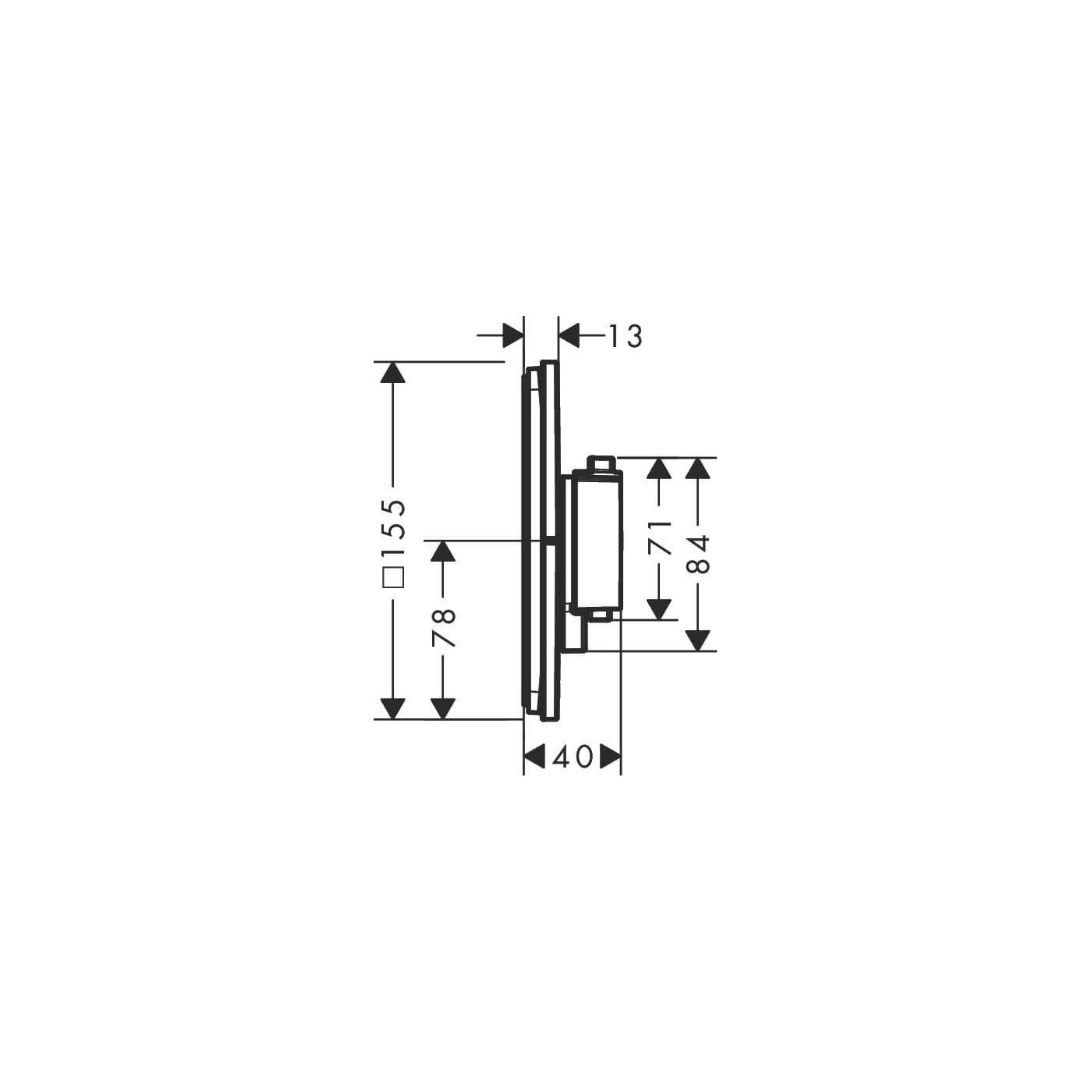 Bateria Prysznicowa Showerselect Comfort E Brąz Szczotkowany 15572140 Hansgrohe