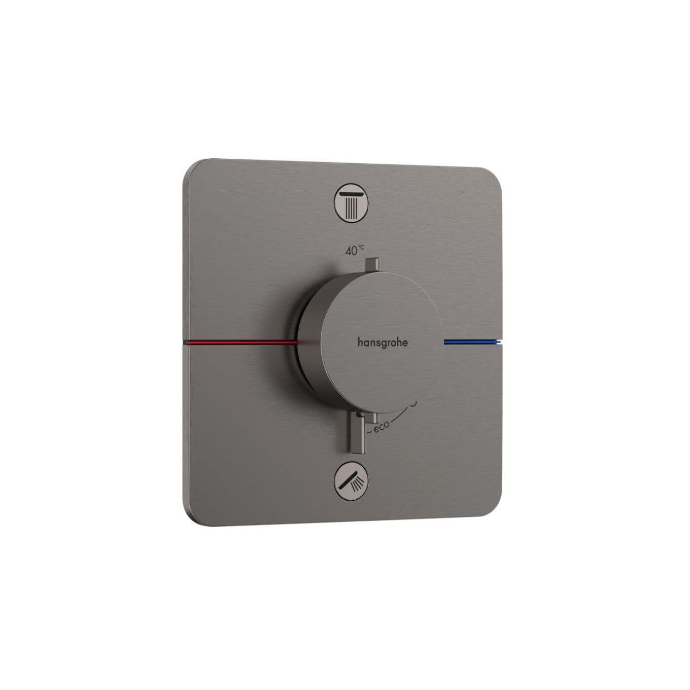 Bateria Prysznicowa Showerselect Comfort Q Czarny Chrom Szczotkowany 15583340 Hansgrohe