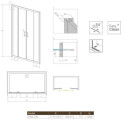 Drzwi Prysznicowe Premium Plus Szkło Fabric DWD 180 33373-01-06N Radaway