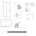 Drzwi Prysznicowe Premium Plus Szkło Fabric DWJ 140 33323-01-06N Radaway