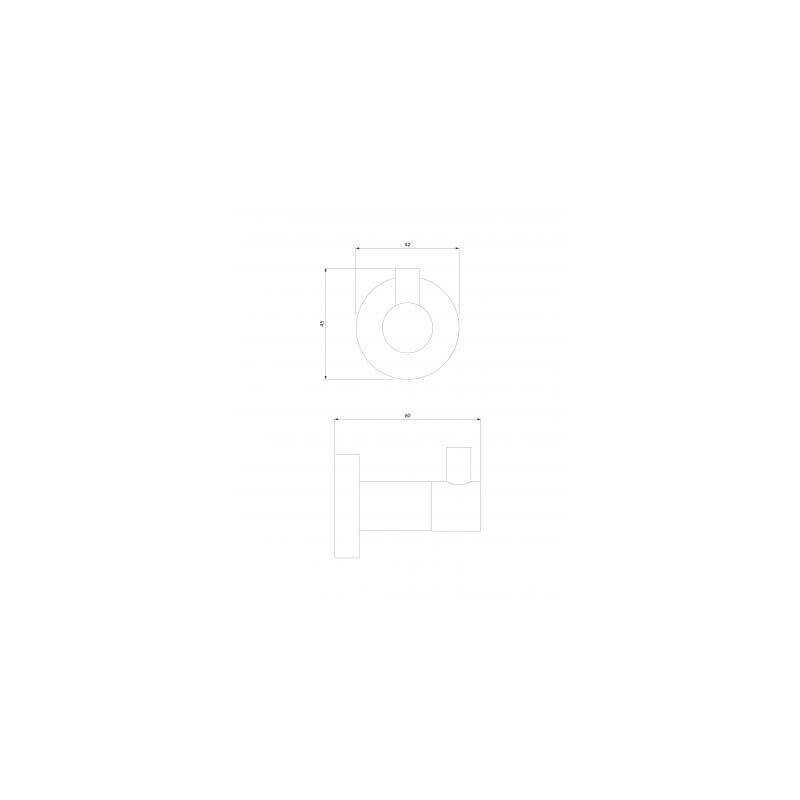Haczyk Pojedynczy Modern Project Czarny MP60110BL Omnires