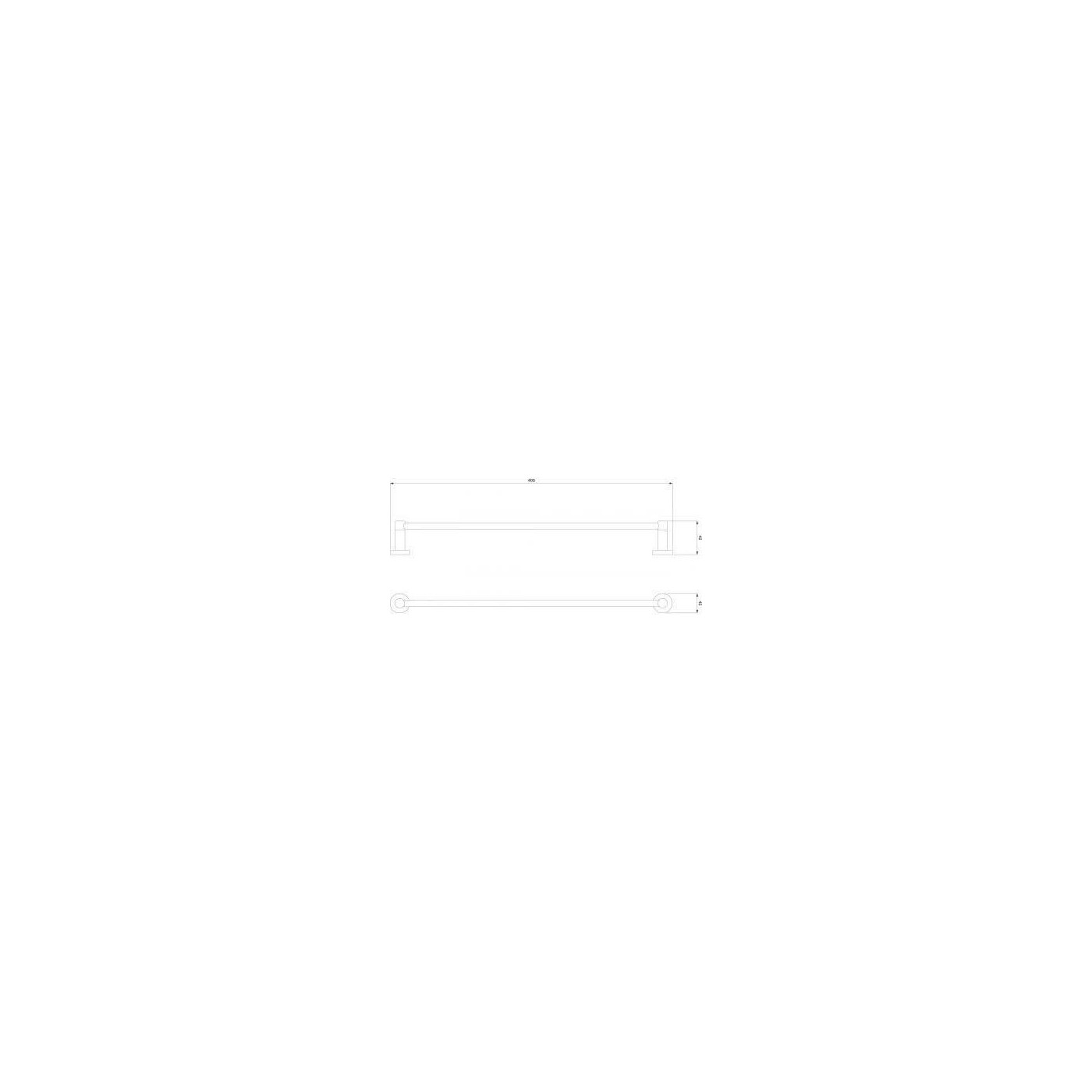 Wieszak Na Ręcznik Modern Project Czarny 40 cm MP60214BL Omnires