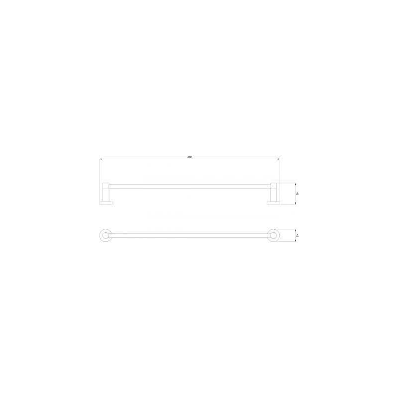 Wieszak Na Ręcznik Modern Project Czarny 40 cm MP60214BL Omnires