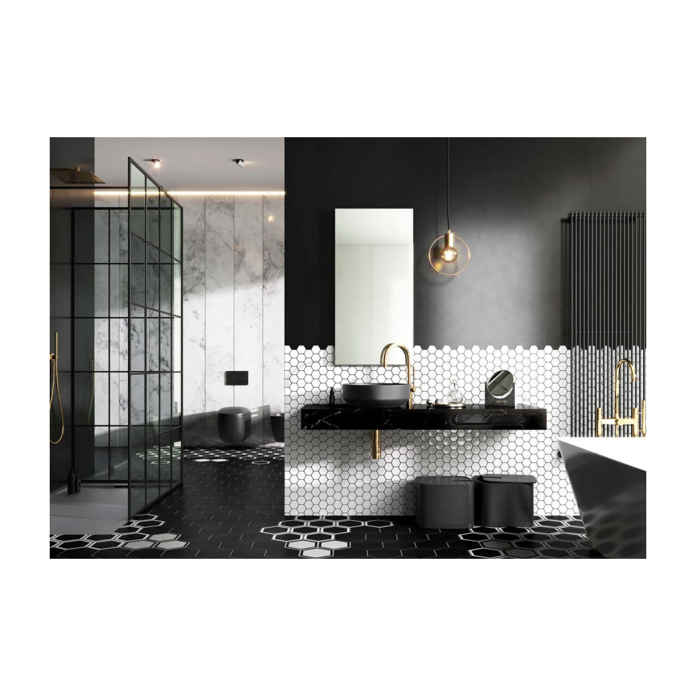 Blat Marmur Marquina 70X49,4 Cm 167807 Elita